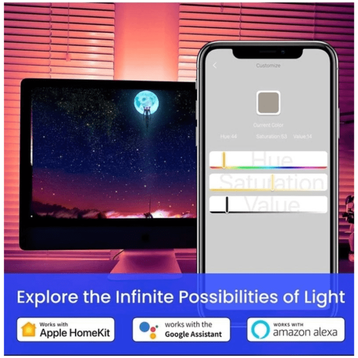 LifeSmart Cololight Strip Plus WiFi Smart 60 LED Lights - Image 3
