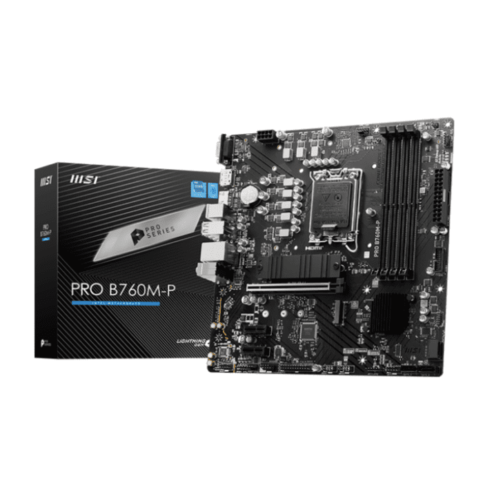 MSI PRO B760M-P Motherboard, Micro-ATX - Supports 12th and 13th Gen Intel Core Processors, LGA 1700 - DDR5 Memory Boost 6800+MHz/OC, PCIe 4.0 x16 Slot, M.2 Gen4 Slots - Image 6