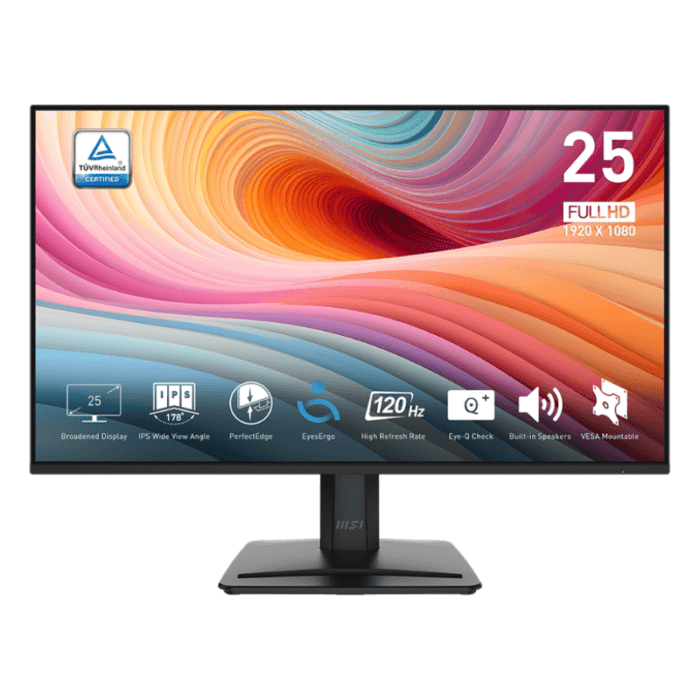 MSI PRO MP251 E2,120Hz, 1ms, IPS,1920 x 1080 (FHD) Built-in Speakers - Image 2